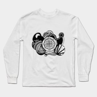 Abstract Mandala/Zentangle Long Sleeve T-Shirt